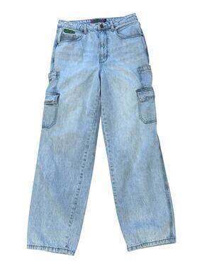 Empyre Tori Light Wash Cargo Jeans Skater Streetwear Denim Pants Women’s Size 6
